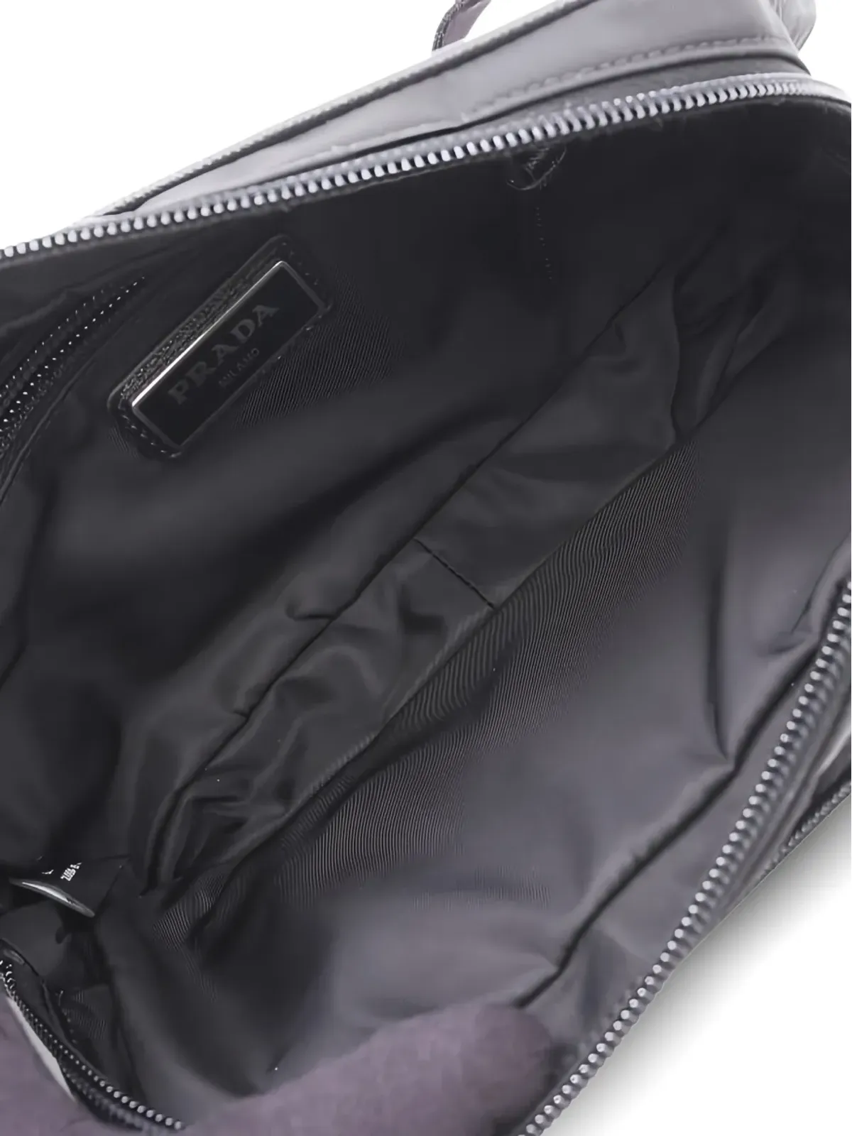 Prada Pre-Owned 20sロゴプレートベルトバッグ - ブラック - 画像3