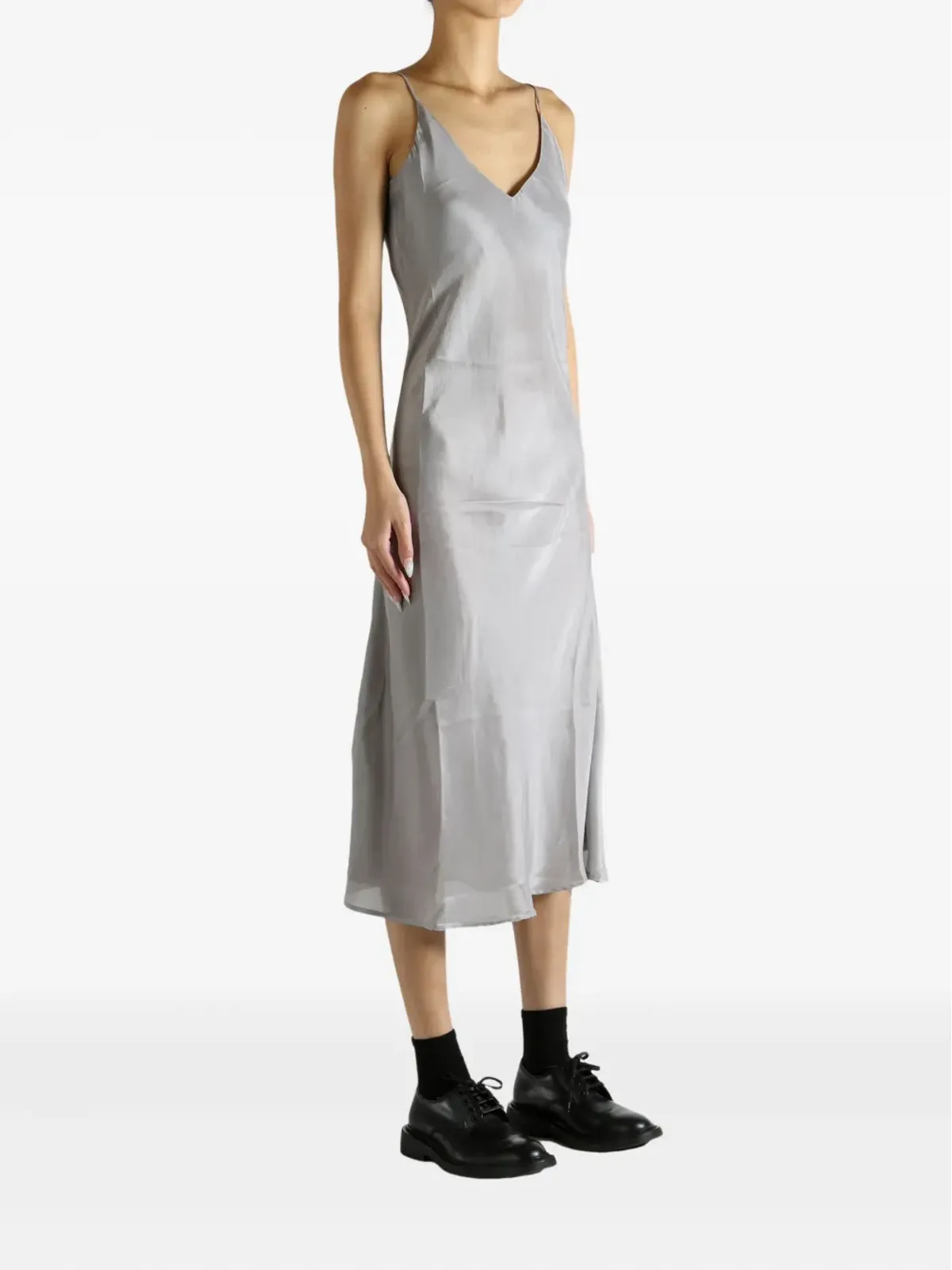 Marc Le Bihan V-neck ミディ・スリップドレス - 画像3