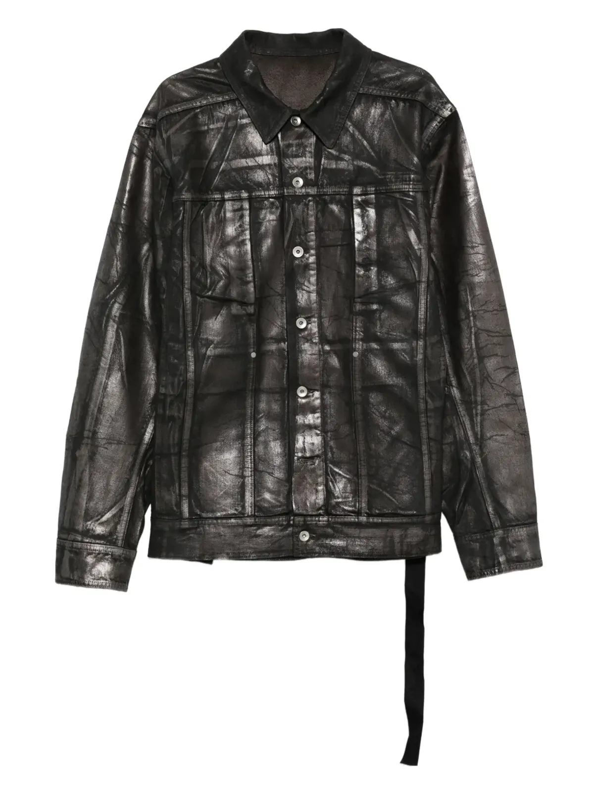 Rick Owens DRKSHDW ジャンボ メタリック風デニムジャケット - ブラック - 画像1
