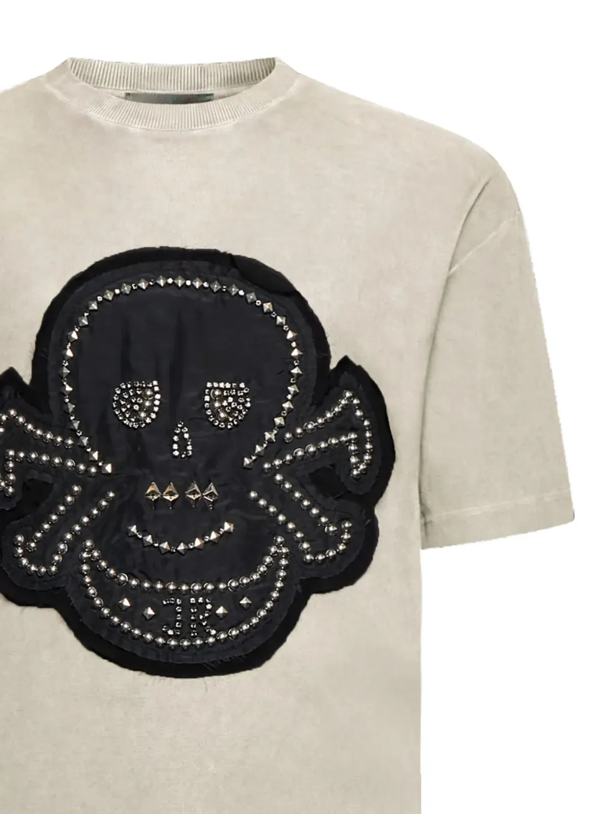 John Richmond ドクロ刺繍入りTシャツ - 画像3