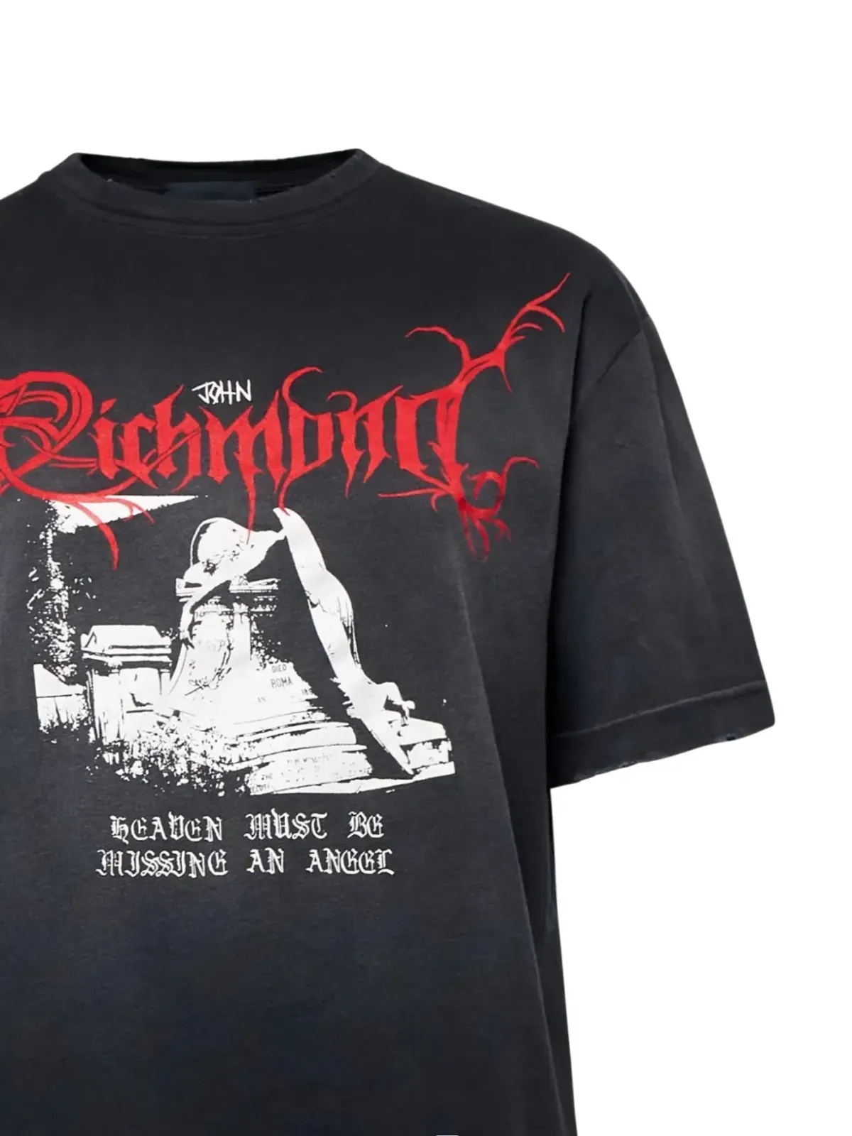 John Richmond graphic-print T-shirt - Black - 画像3