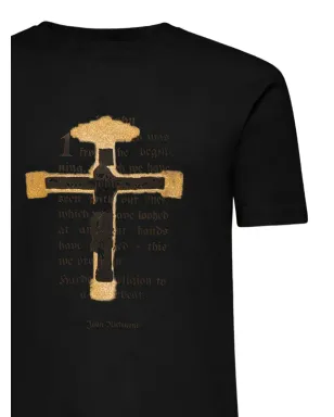 John Richmond クロスグラフィックTシャツ ブラック - サムネイル3