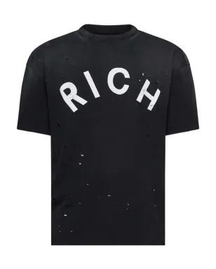 John Richmond プリントロゴ入り ダメージ加工Tシャツ - サムネイル1