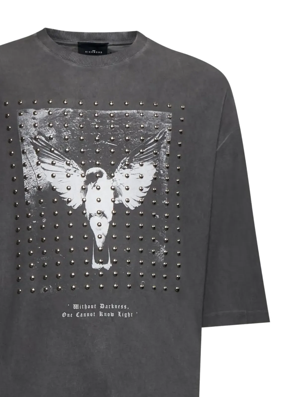 John Richmond グラフィックプリント・スタッズ付きTシャツ - 画像3