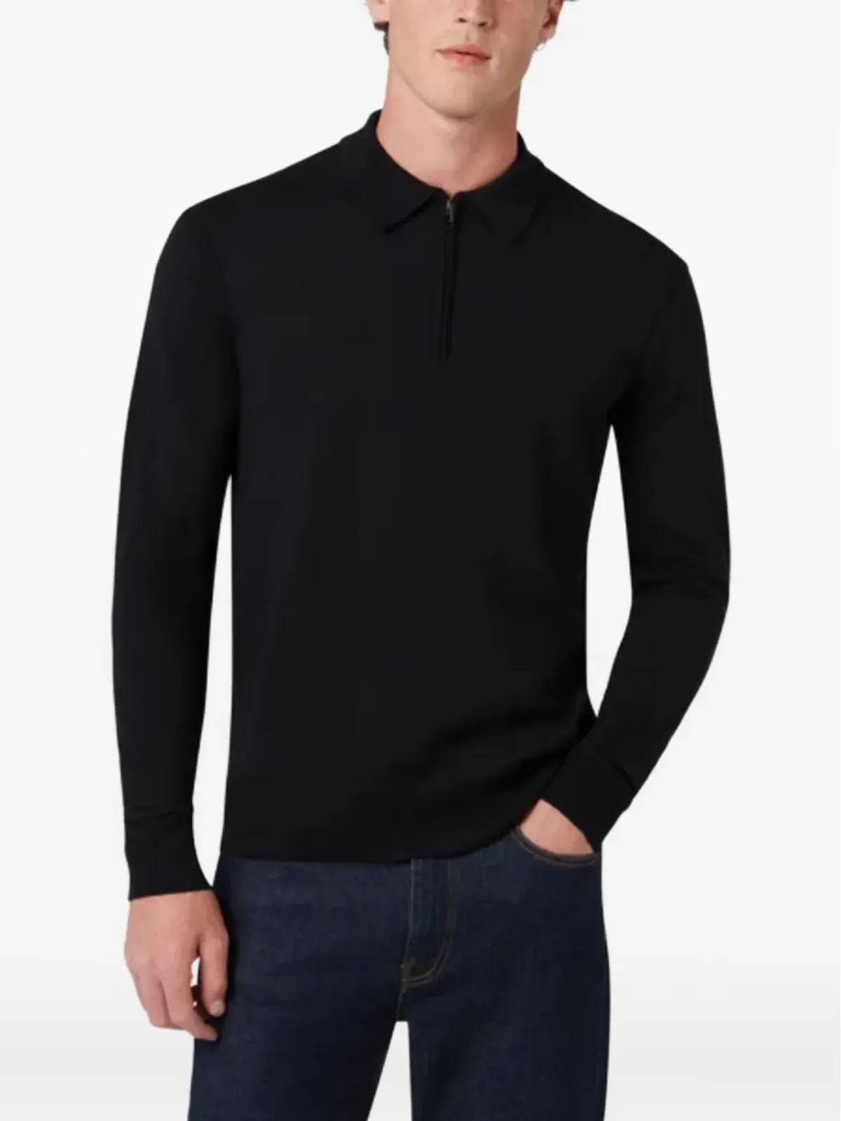 Belstaff Kyle ハーフジップ長袖ポロシャツ - ブラック - 画像4