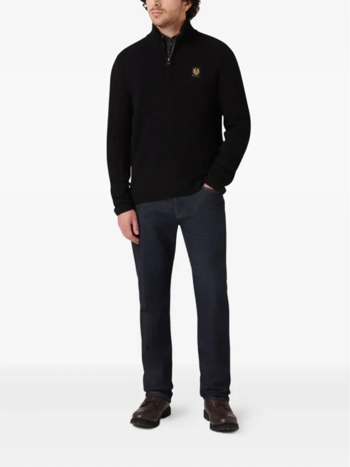 Belstaff リブ編み半ジップセーター - 画像2