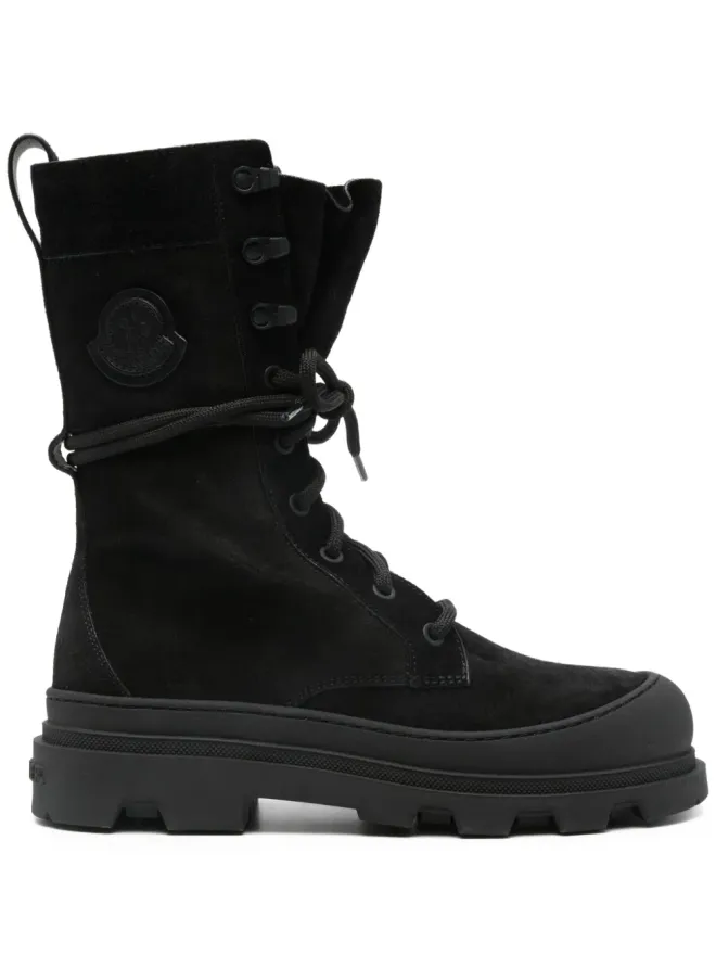Moncler Moncler ベラ レースアップ ロゴパッチ ブーツの商品画像