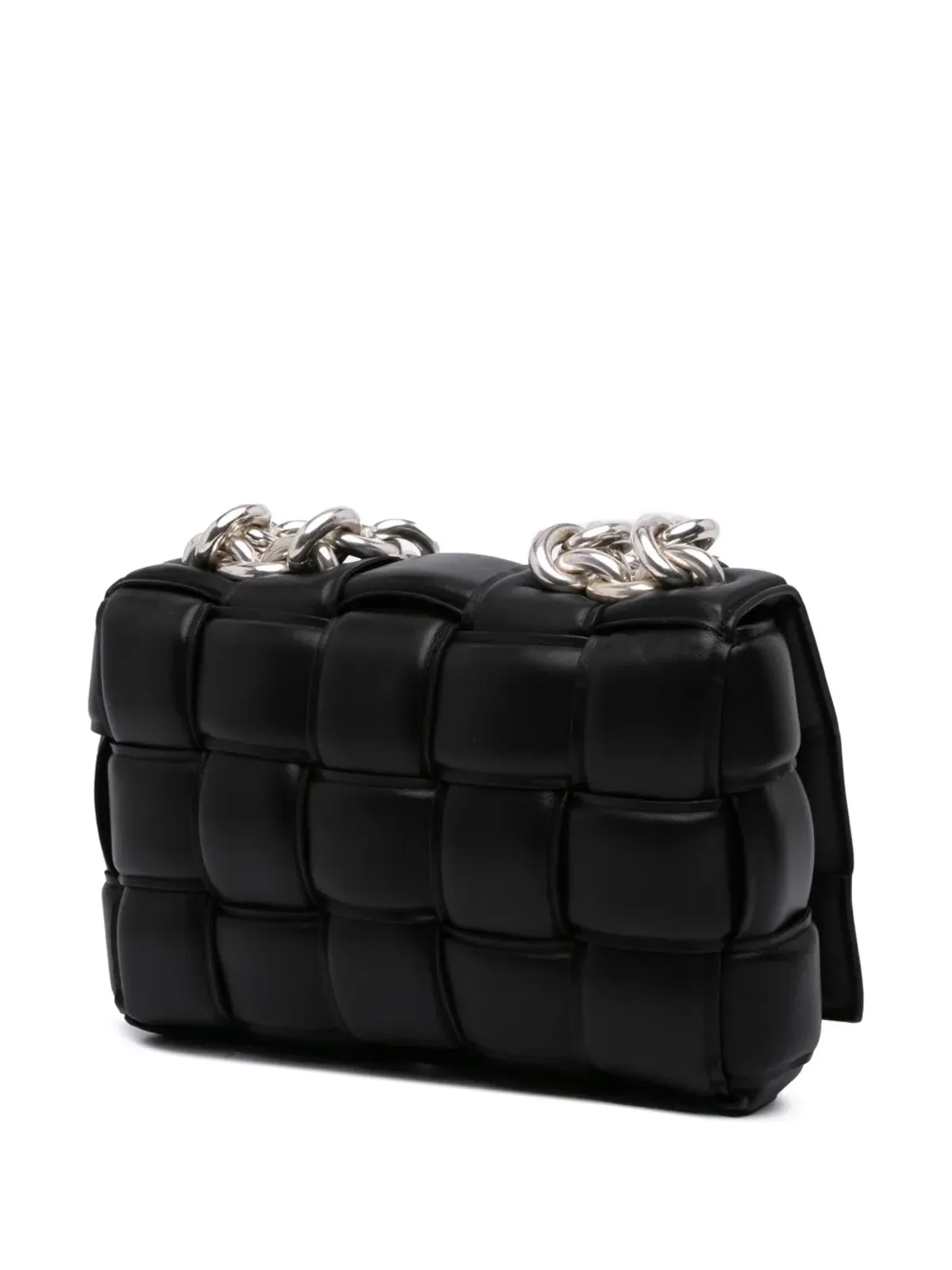 Bottega Veneta ビンテージ ナッパレザーイントレチャート パデッドチェーンキャセッテサッチェル - 画像3