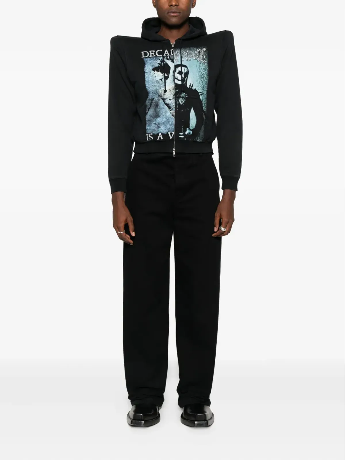 VETEMENTS グラフィックプリントジップフーディ - 画像2