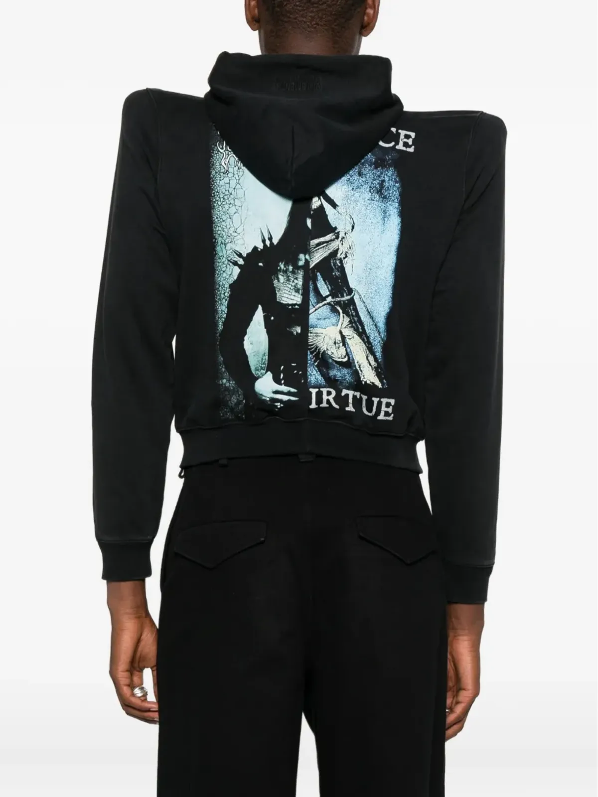 VETEMENTS グラフィックプリントジップフーディ - 画像4