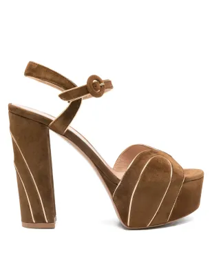 Gianvito Rossi ブラウンのプラットフォームサンダル - サムネイル1