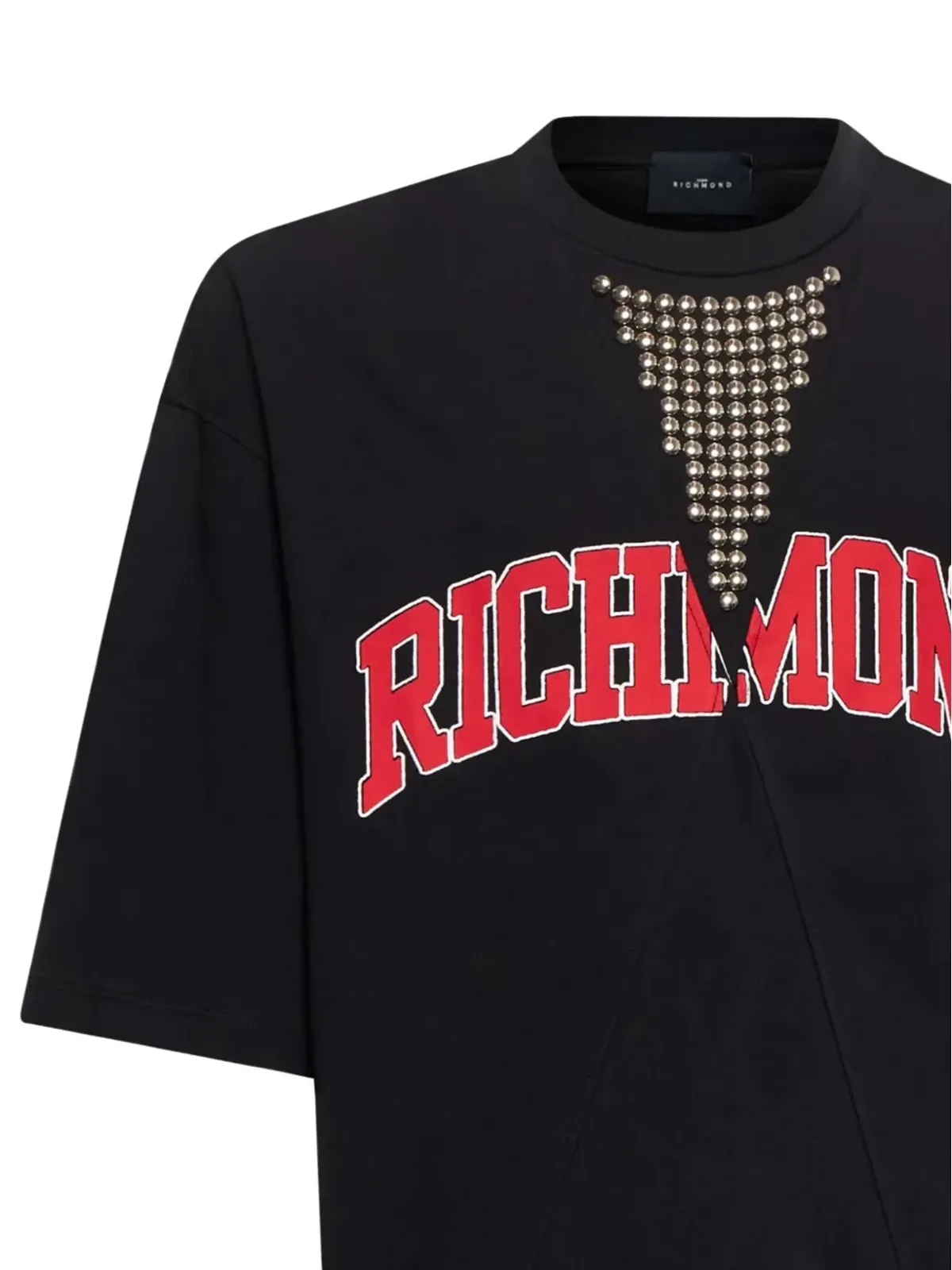 John Richmond 装飾ネックライン グラフィックTシャツ - 画像3