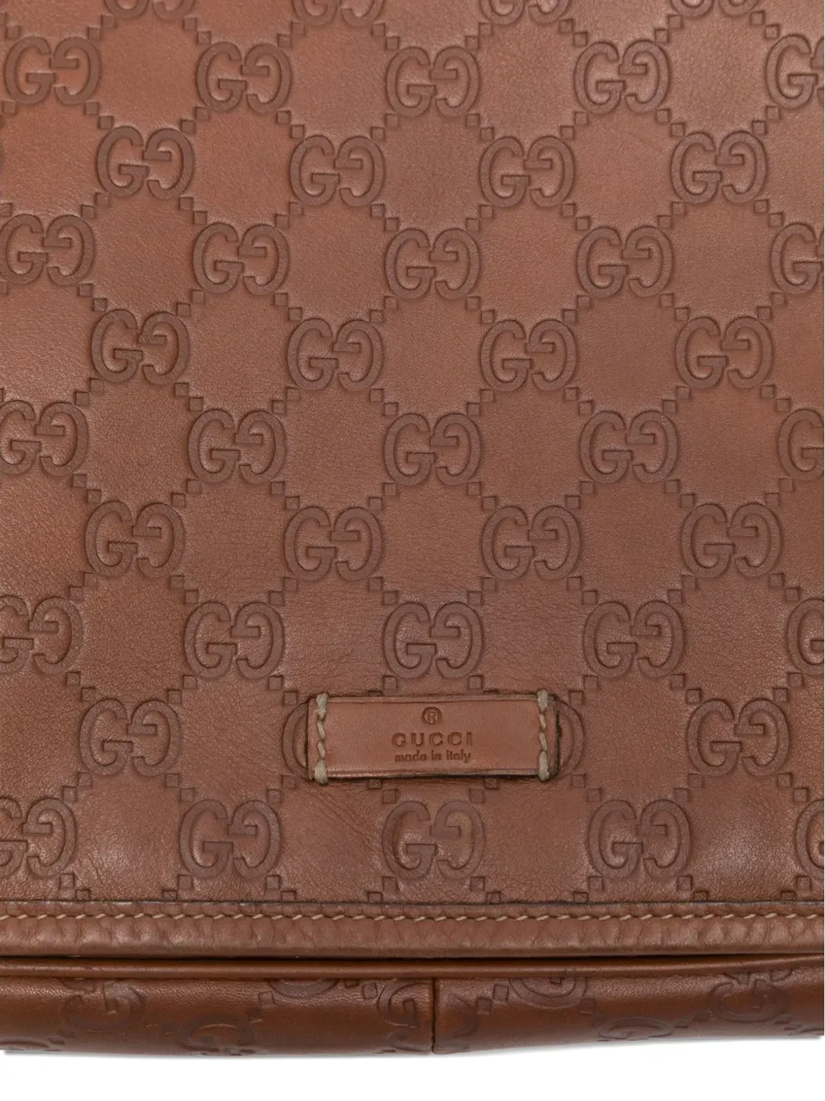 Gucci Pre-Owned 2010年代 Guccissima ショルダーバッグ ブラウン - 画像3