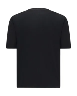 John Richmond ダメージ加工コットンTシャツ - ブラック - サムネイル2
