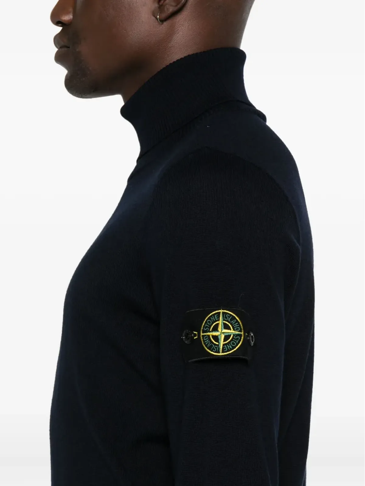 Stone Island タートルネック ロゴパッチ セーター - 画像5