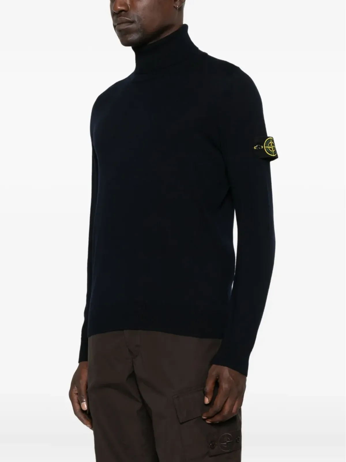 Stone Island タートルネック ロゴパッチ セーター - 画像3