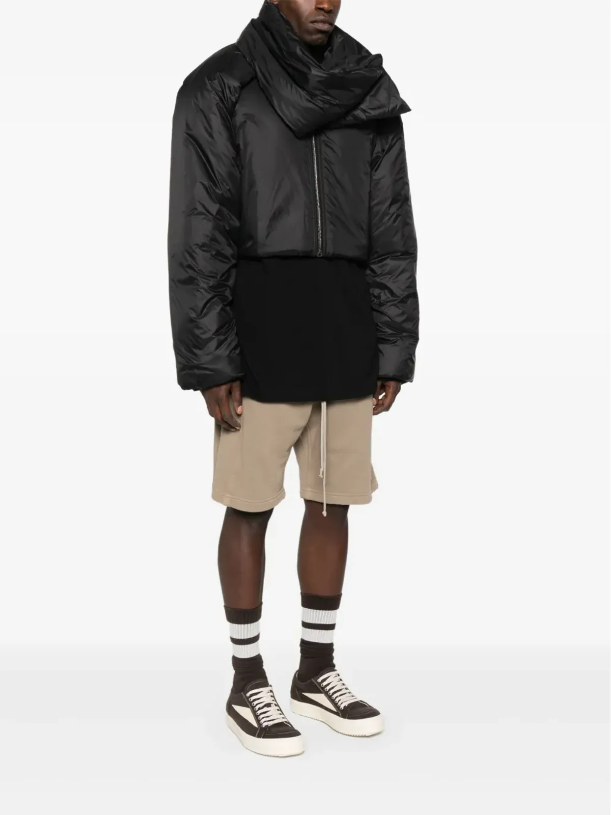 Rick Owens DRKSHDW クロップド パデッド ジャケット - 画像3