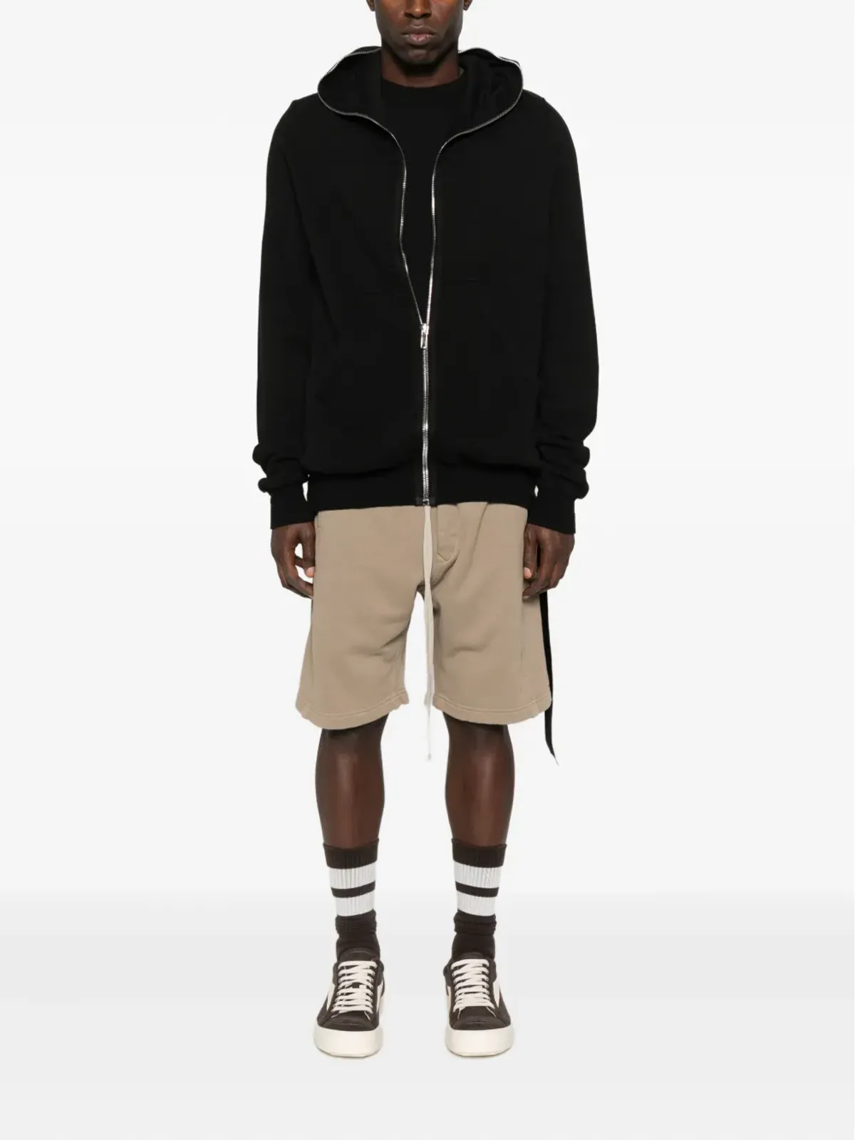 Rick Owens DRKSHDW ジップアップ コットン フーディ - 画像2