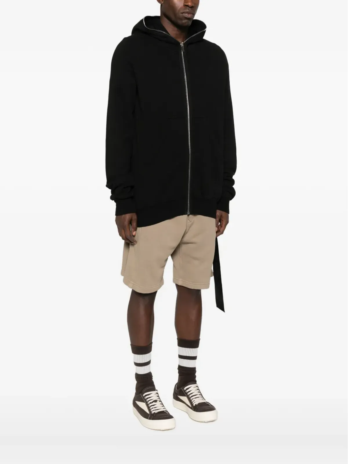 Rick Owens DRKSHDW ジップアップ コットン フーディ - 画像3