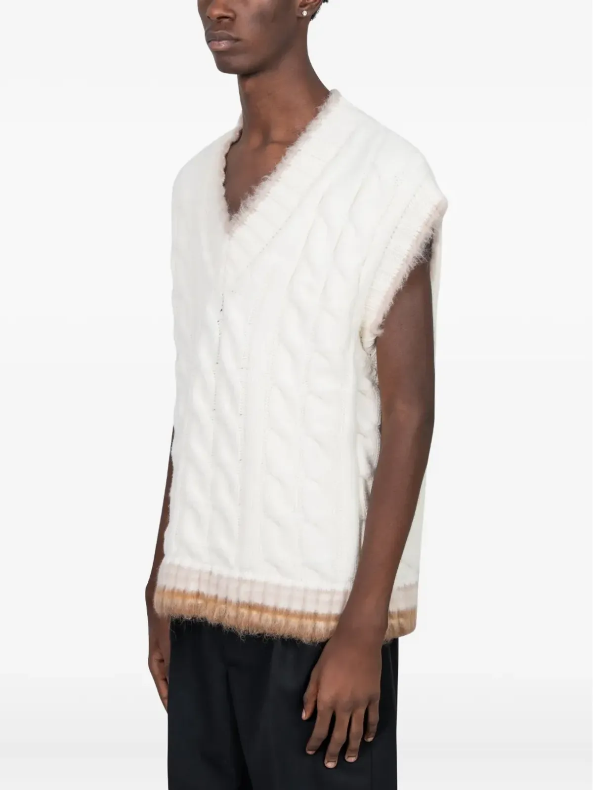 Lacoste ウール ケーブルニット セーター - 画像2
