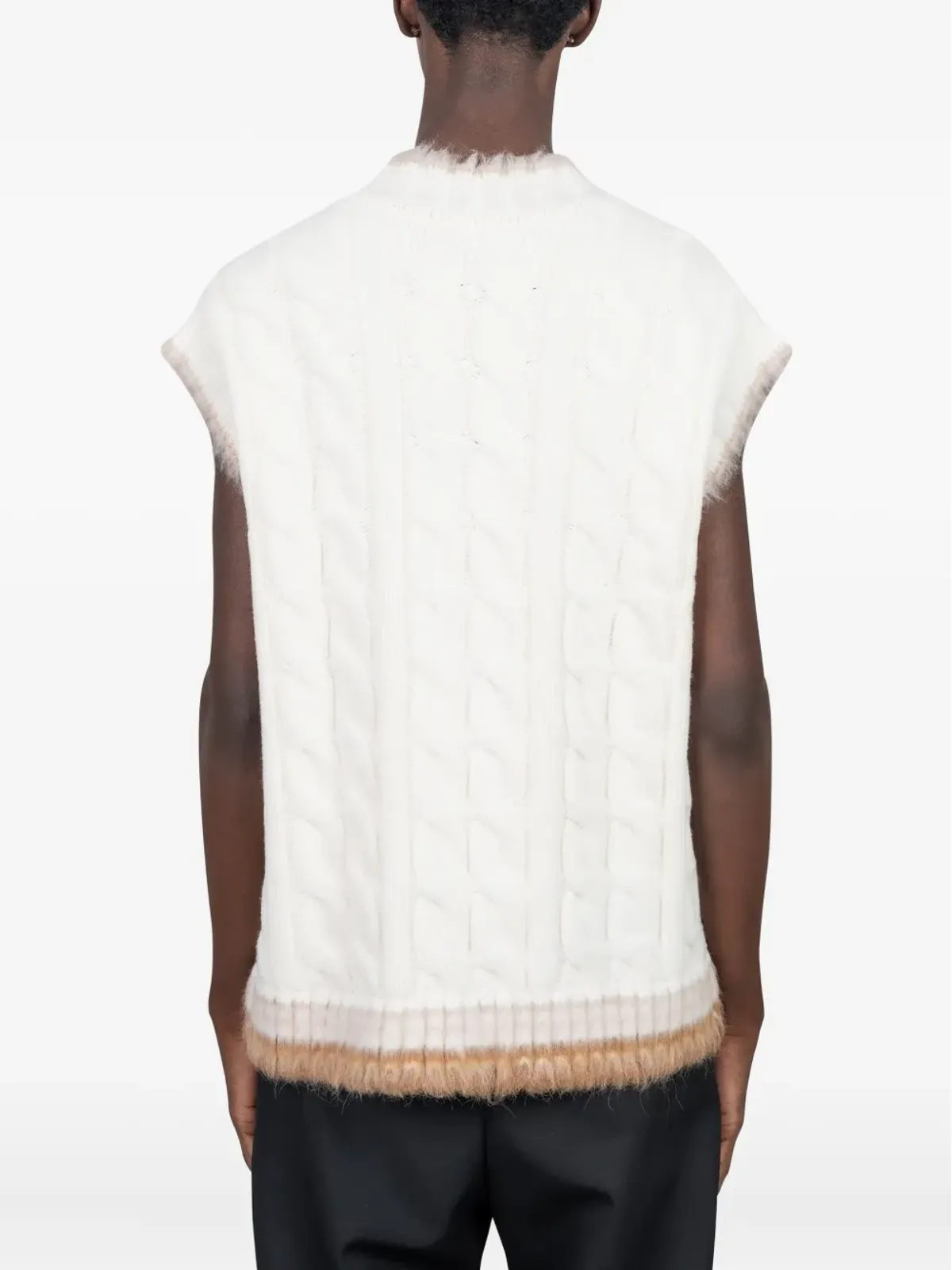 Lacoste ウール ケーブルニット セーター - 画像3