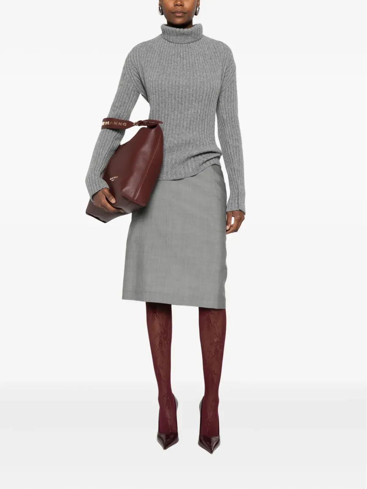 Victoria Beckham リブ編みロールネックセーター - 画像2