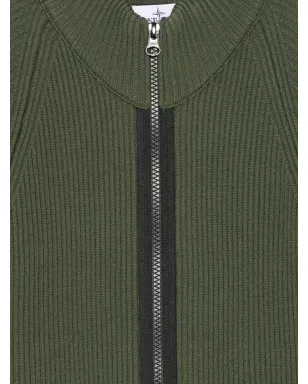 Stone Island Junior ジップアップリブニットジャケット - サムネイル3