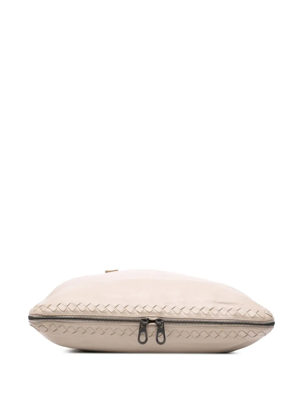 Bottega Veneta ビンテージ レザーイントレチャート サイドジップ トートバッグ - 画像4
