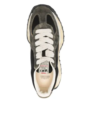 Maison MIHARA YASUHIRO Larry ロゴパッチ スエードスニーカー - ブラック - サムネイル4