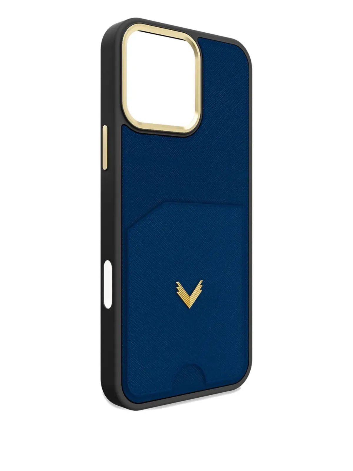 VELANTE サフィアーノレザー カードホルダー iPhone 16 Pro Max ケース - ブルー - 画像3
