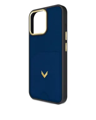 VELANTE サフィアーノレザー カードホルダー iPhone 16 Pro Max ケース - ブルー - サムネイル4