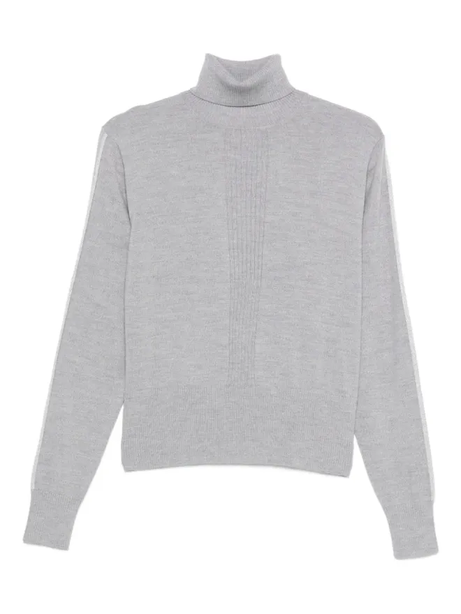 Patrizia Pepe Patrizia Pepe ロールネックリブセーター - グレーの商品画像