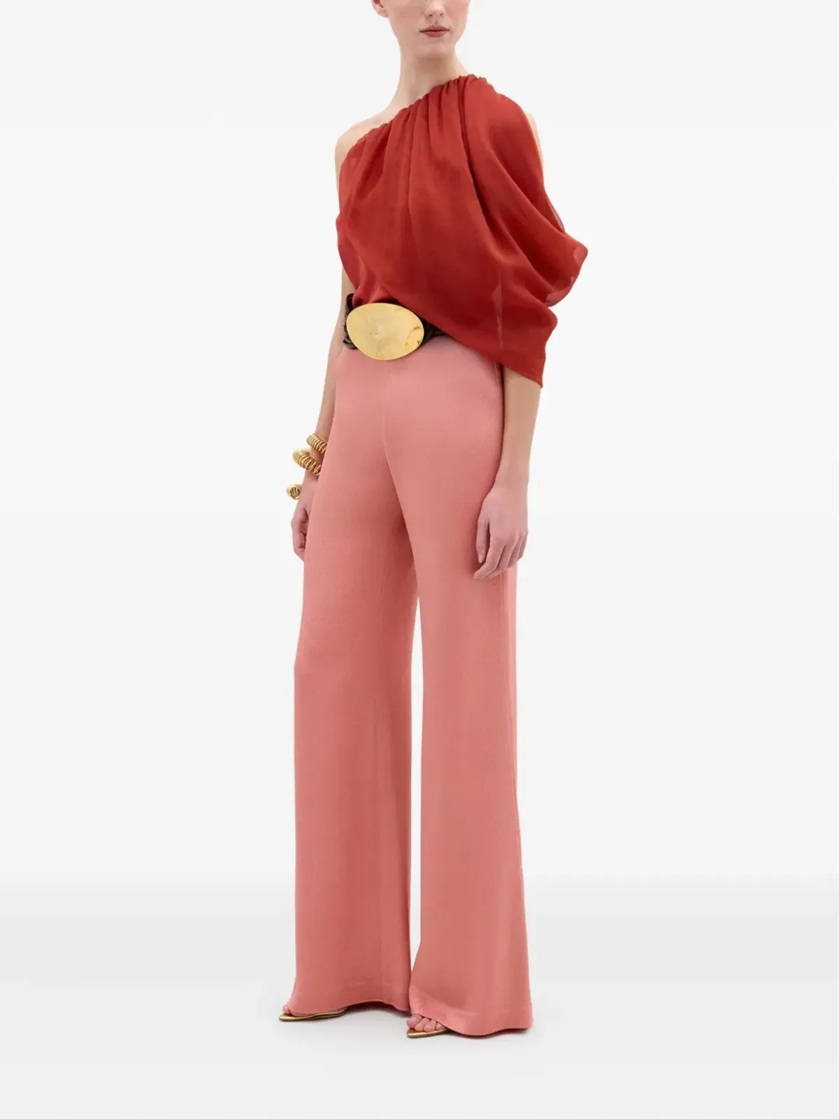 Silvia Tcherassi Palermo フラットフロントパンツ - 画像2