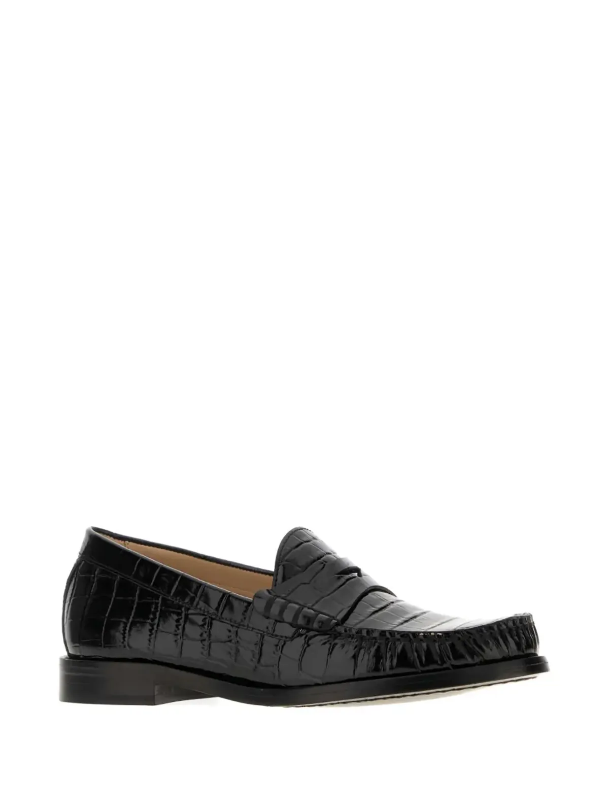 Stuart Weitzman Lottie クロコダイル型押し ローファー - 画像2