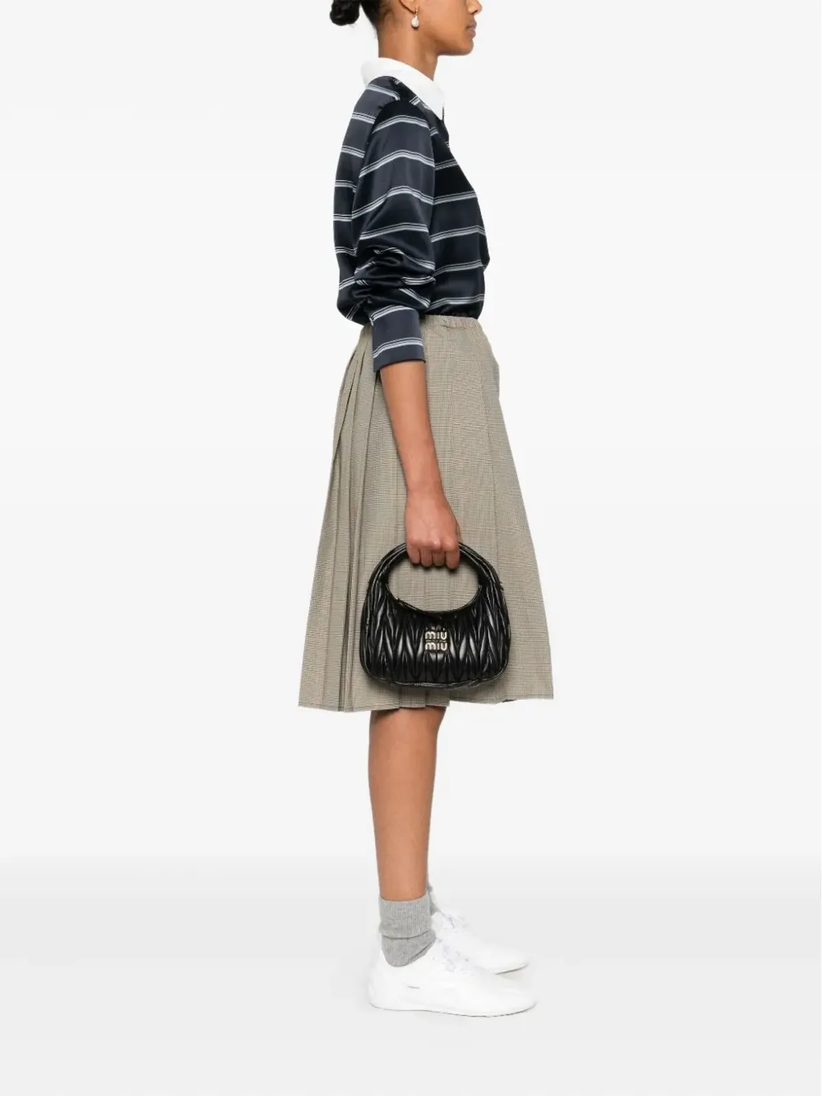Miu Miu Wander マテラッセレザー トートバッグ - ブラック - 画像1