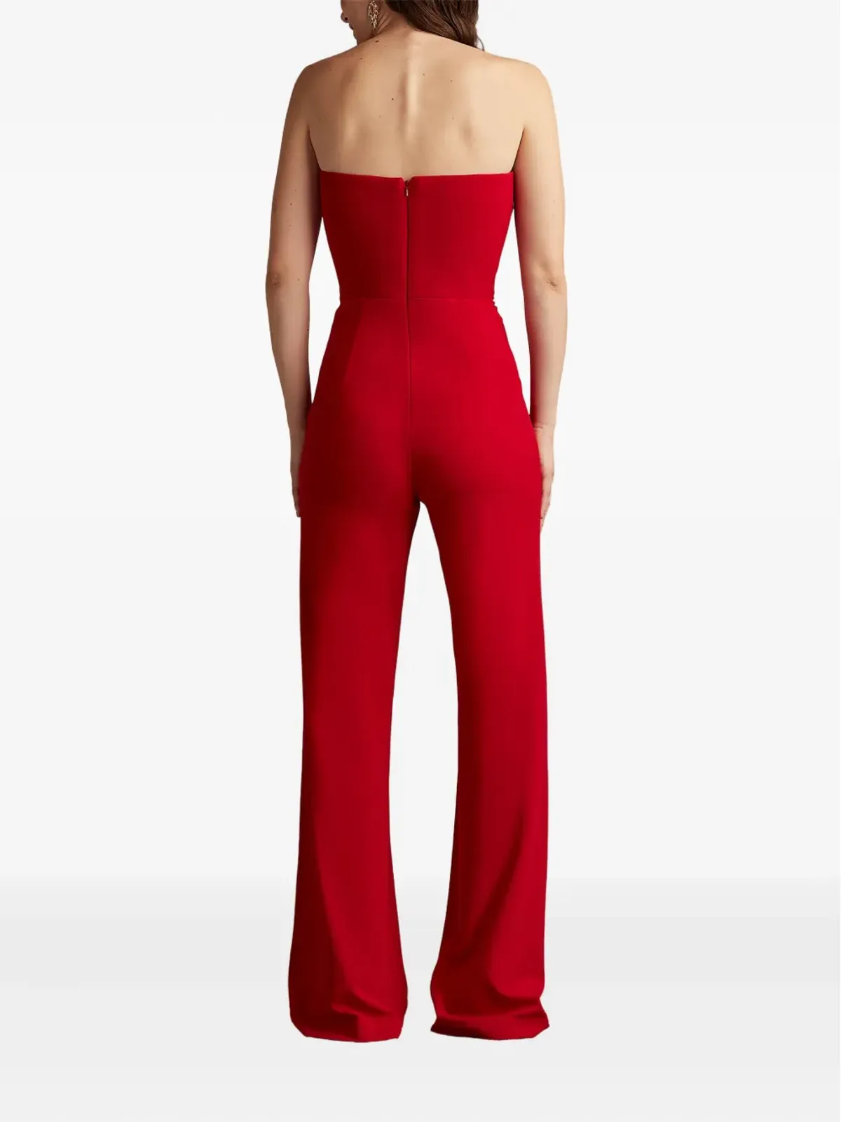 Tadashi Shoji 花モチーフストラップレスジャンプスーツ - 画像3