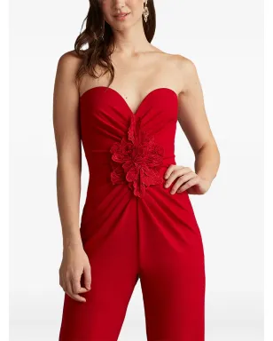 Tadashi Shoji 花モチーフストラップレスジャンプスーツ - サムネイル4