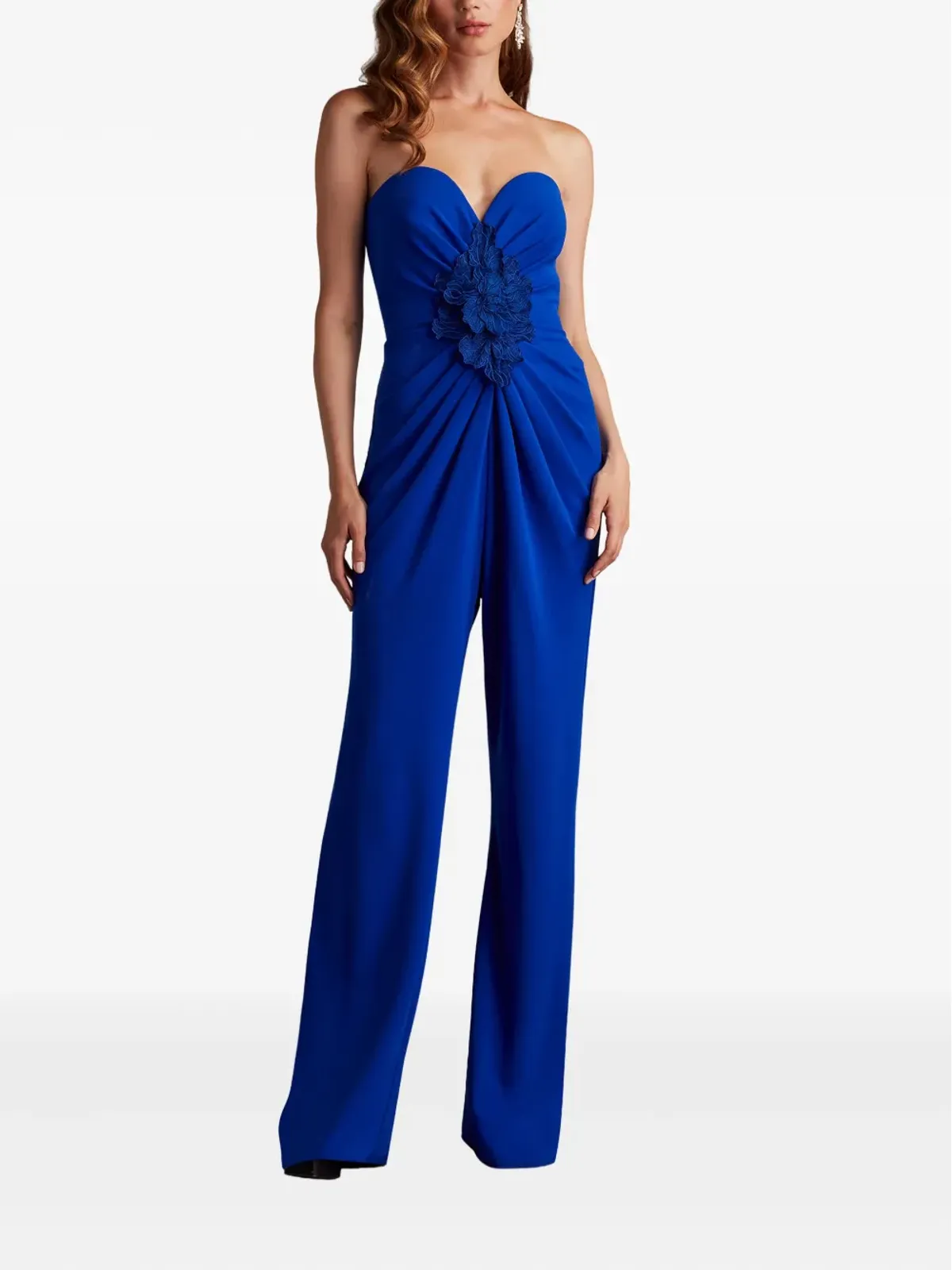Tadashi Shoji ストラップレス花モチーフのジャンプスーツ - 画像2