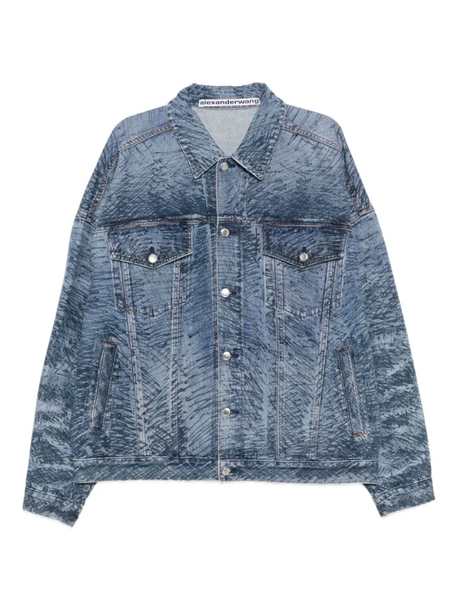 Alexander Wang Alexander Wang マーカー柄デニムジャケットの商品画像