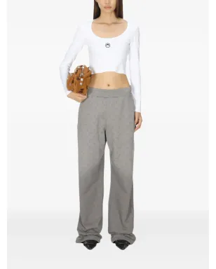 Marine Serre ロゴ刺繍入り ラウンドネックトップ - White - サムネイル2