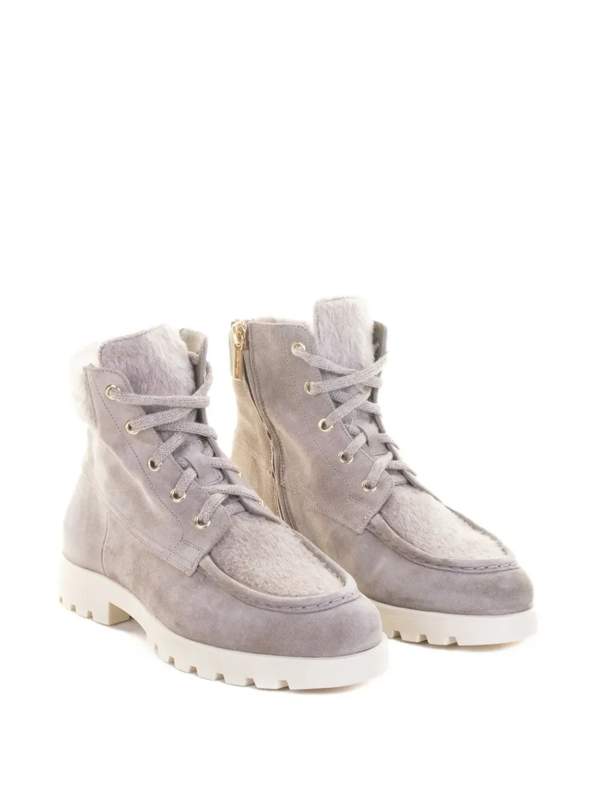 Santoni ファー付きアンクルブーツ - 画像2