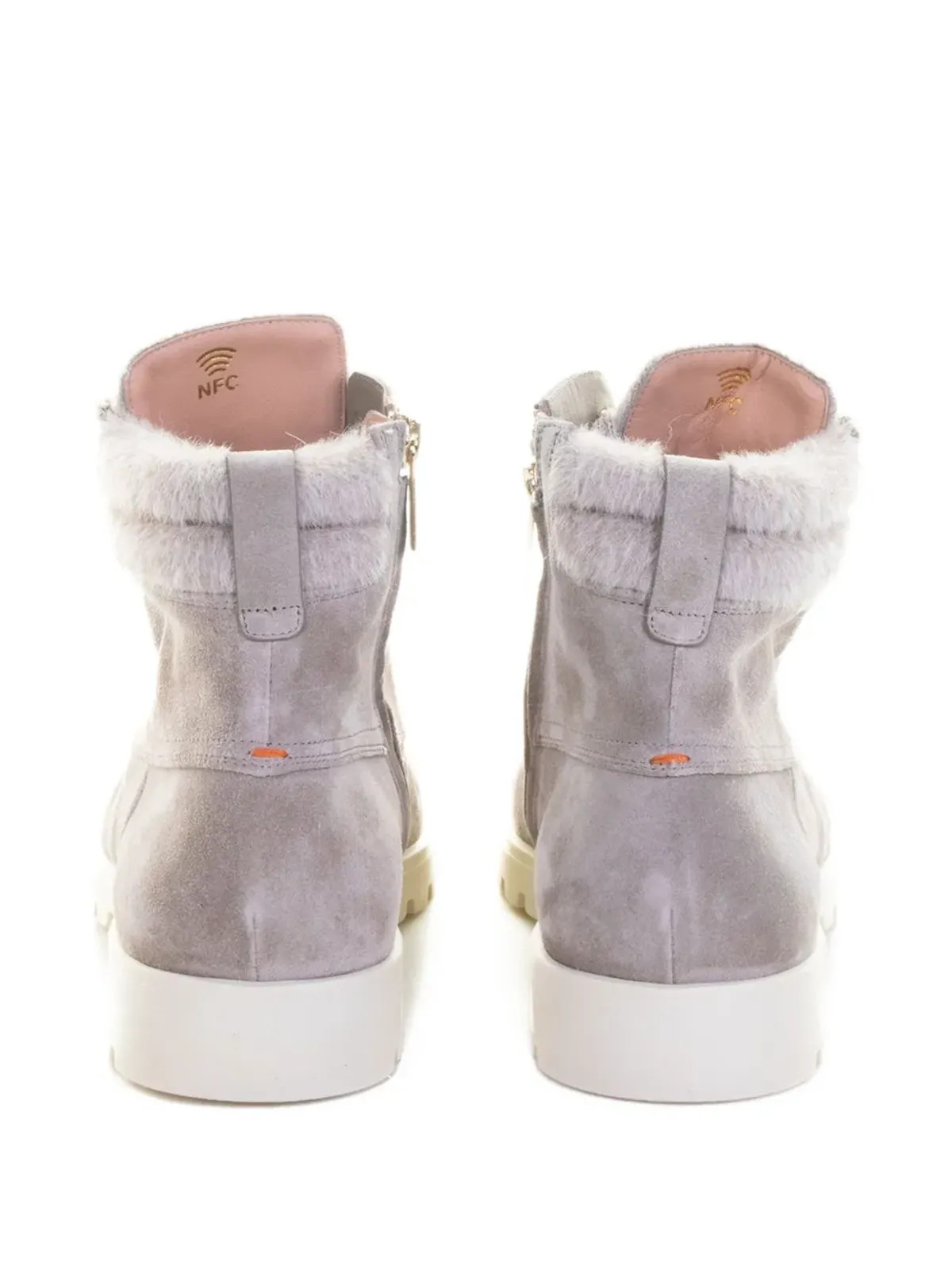 Santoni ファー付きアンクルブーツ - 画像3