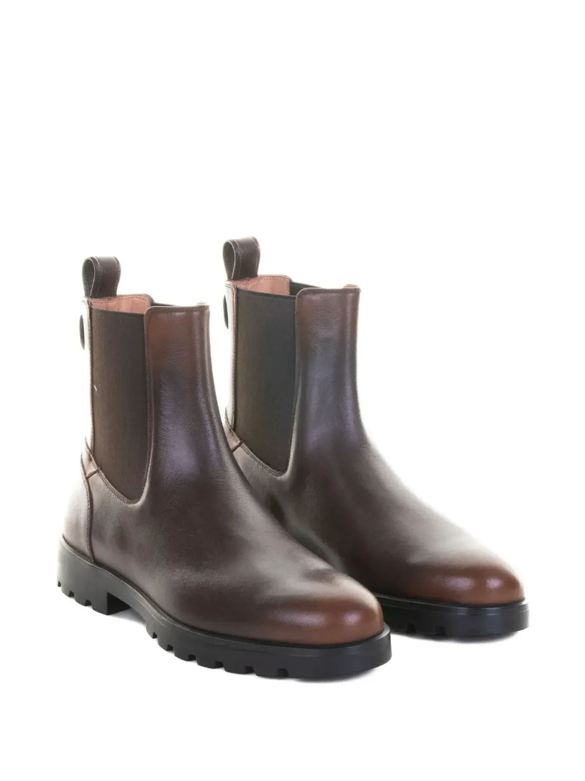 Santoni エラスティックパネルドレザーブーツ - 画像2
