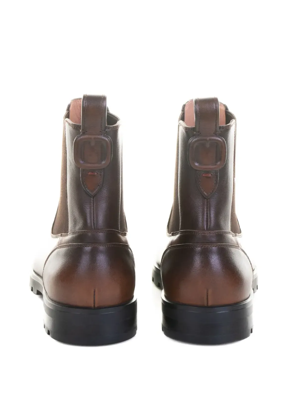 Santoni エラスティックパネルドレザーブーツ - 画像3
