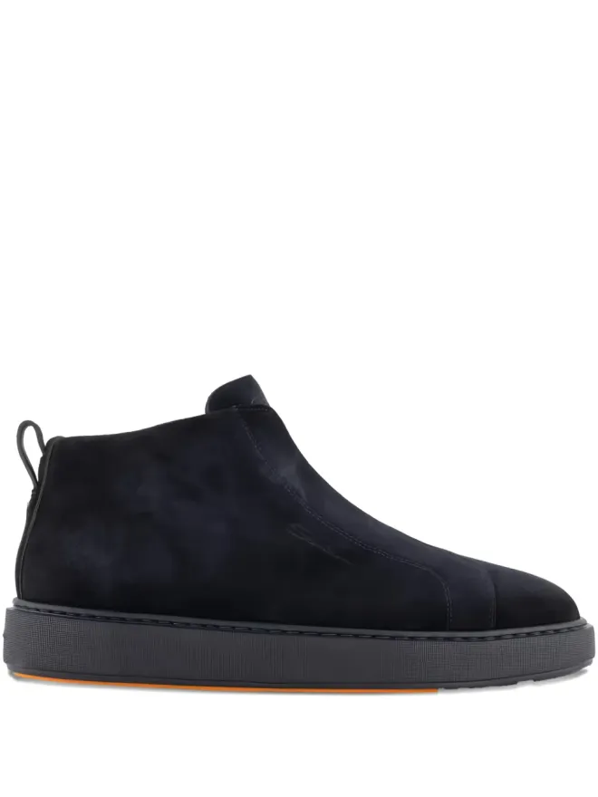 Santoni Santoni スエード スリップオン ブーツ ブルーの商品画像