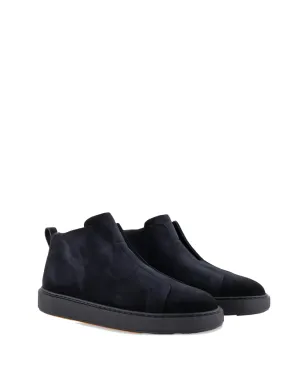 Santoni スエード スリップオン ブーツ ブルー - サムネイル2