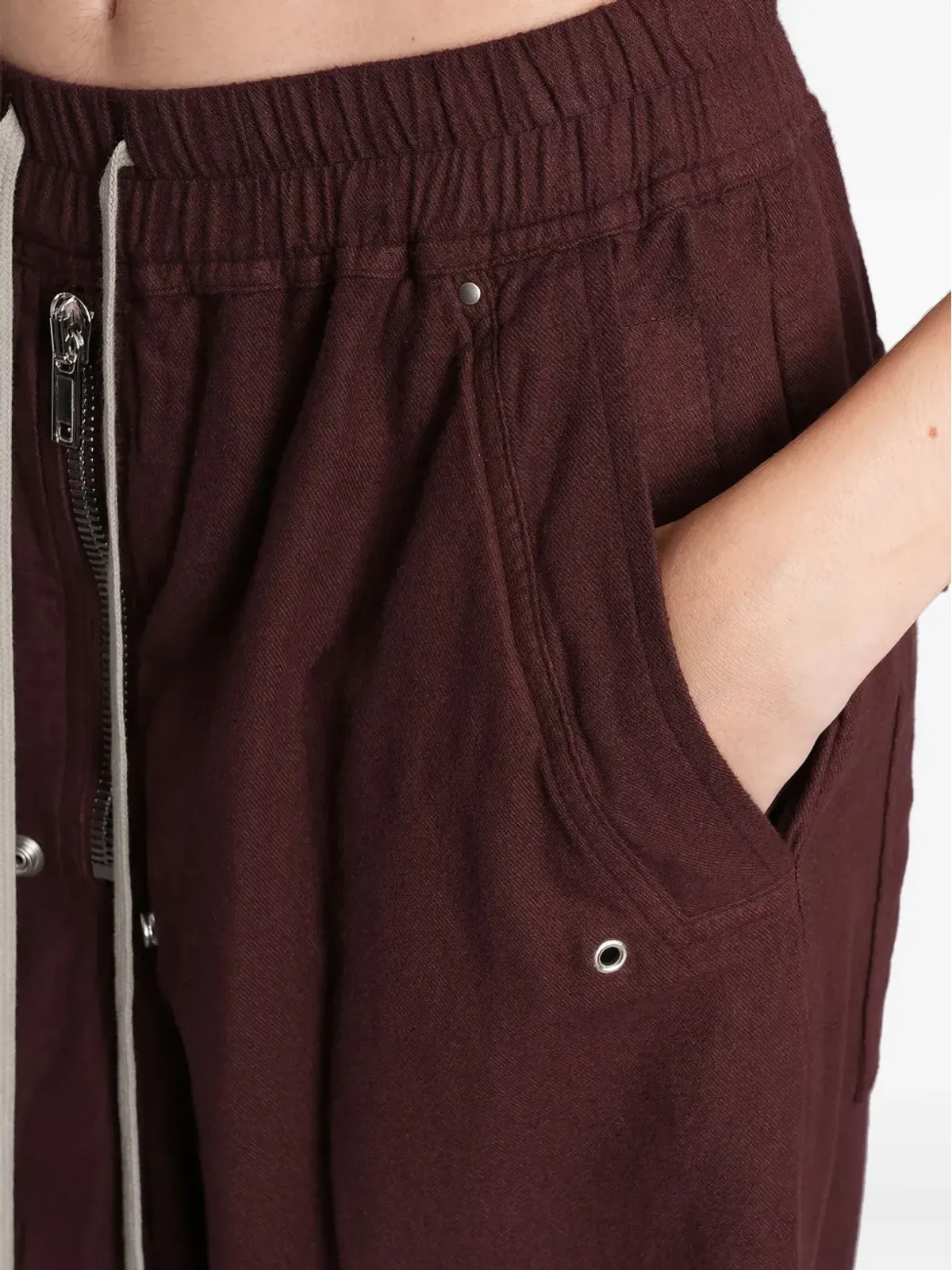 Rick Owens DRKSHDW ジップドローコードパンツ - ピンク - 画像5