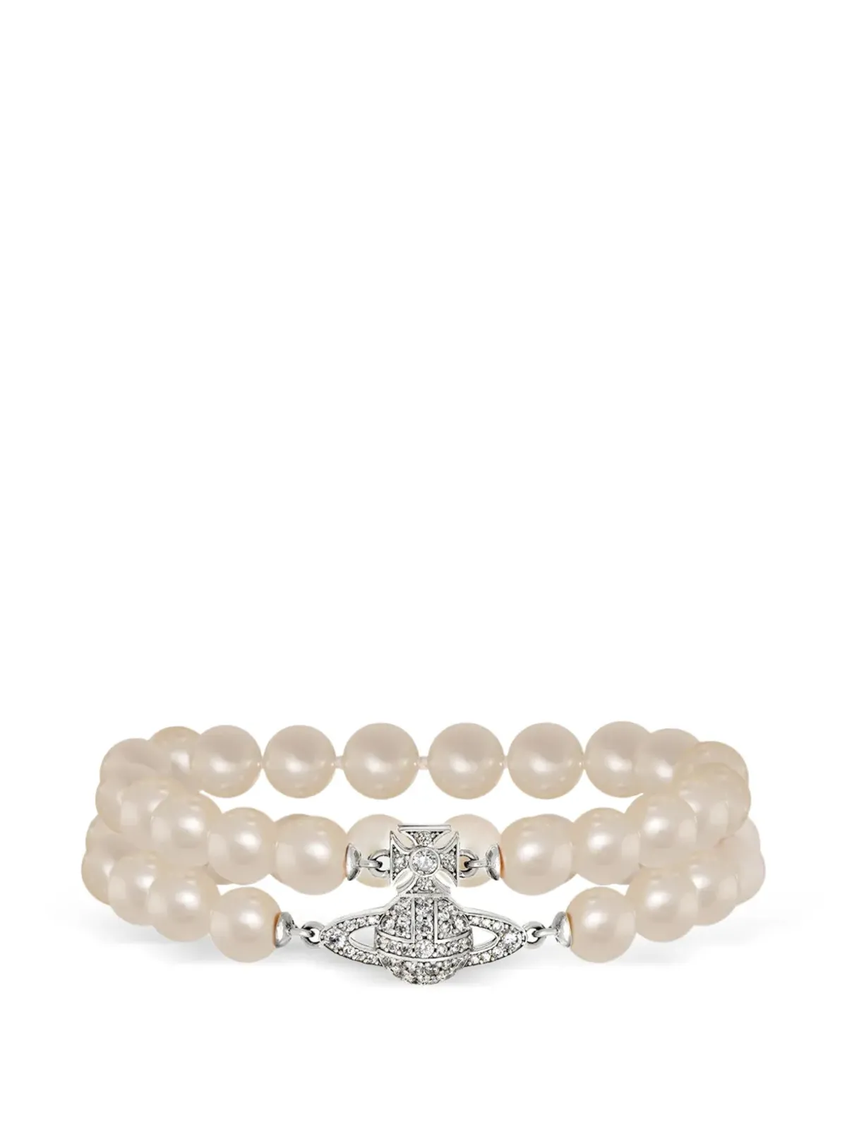 Vivienne Westwood Graziella Pearl embellished bracelet - Silver - 画像1