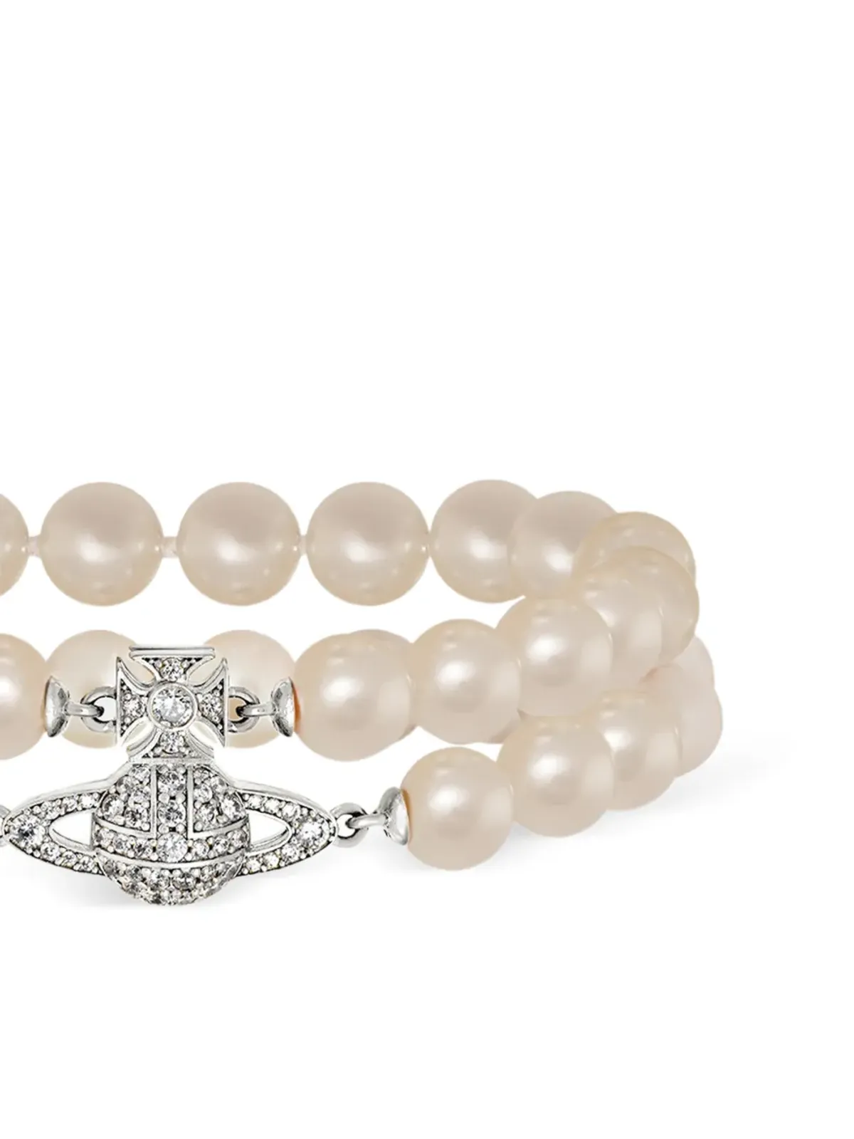 Vivienne Westwood Graziella Pearl embellished bracelet - Silver - 画像2