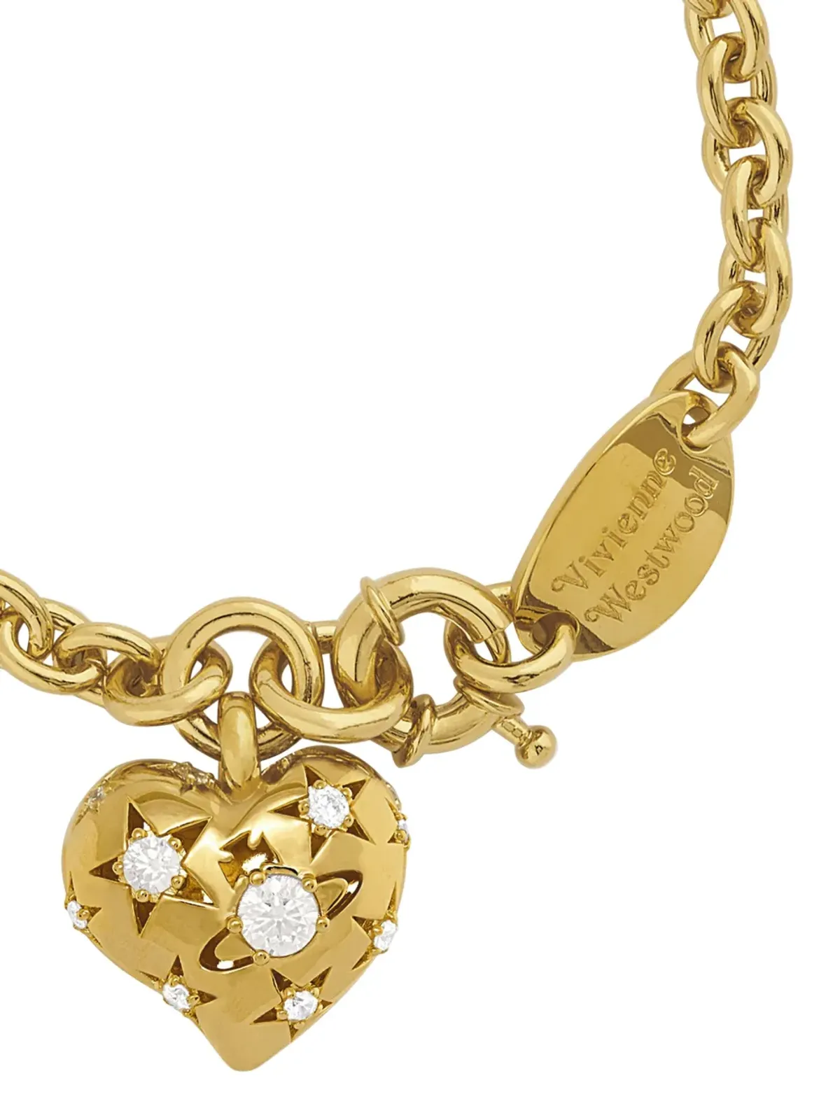 Vivienne Westwood ハートチャームチェーンブレスレット - 画像2